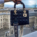 Bags aaa Dior Lady Medium Black Bag 24cm